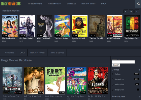 HugeMoviesDB is one of the top best Vidics Alternatives to Watch movies/TV serials.