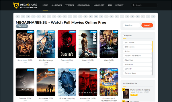 Megashare9 is one of the top best Vidics Alternatives to Watch movies/TV serials.