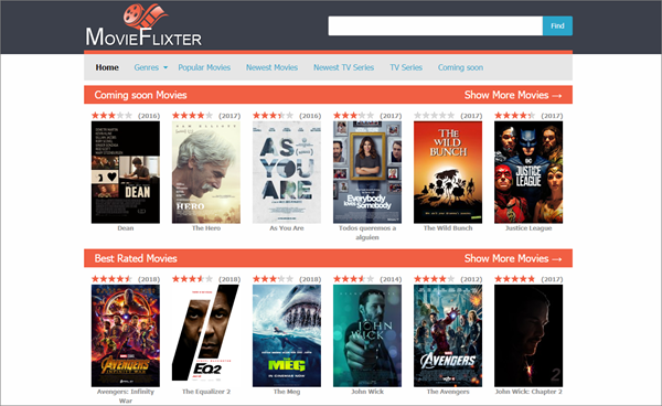 MovieFlixter is one of the top best Vidics Alternatives to Watch movies/TV serials.