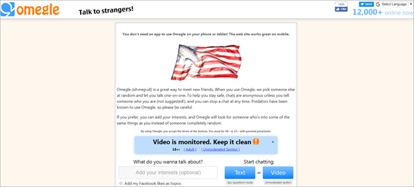 Omegle is one of the Top Best Websites Alternative to RouletteB.