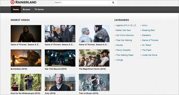 Rainierland is one of the top best Vidics Alternatives to Watch movies/TV serials.