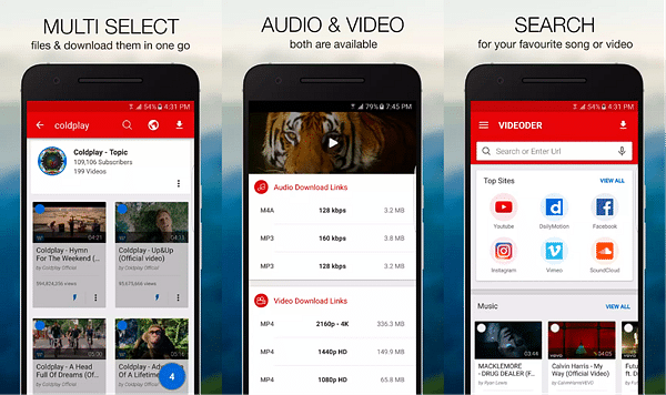 Videoder is one of the best free YouTube video downloader Apps for Android.