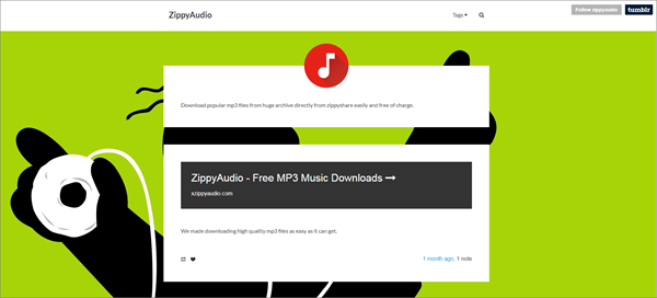 ZippyAudio is one of the top best alternatives to MusicPleer.