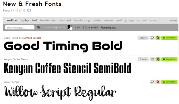 1001 Fonts is one of the best fonts free download sites for commercial use.