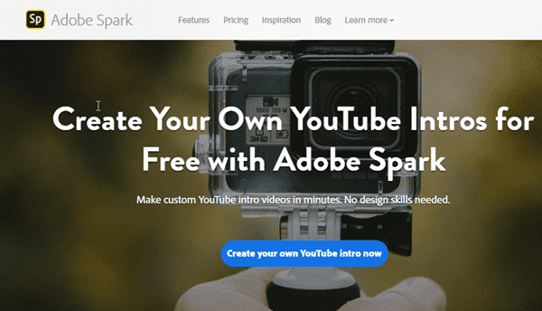Adobe Spark is one of the online YouTube Intro Makers with amazing templates.