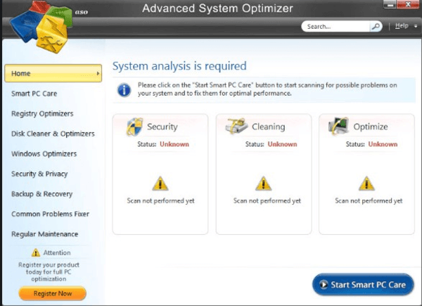 Advanced System Optimizer is one of the top best junk file cleaner software.