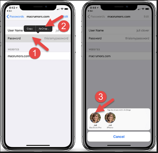How to Share Passwords with Close-by iOS Devices in iOS 12