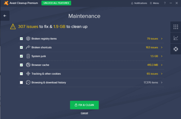 Avast Clean Up is one of the best PC cleaning software for Windows.