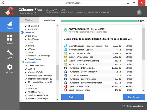 CCleaner Professional is one of the best PC cleaning software for Windows.