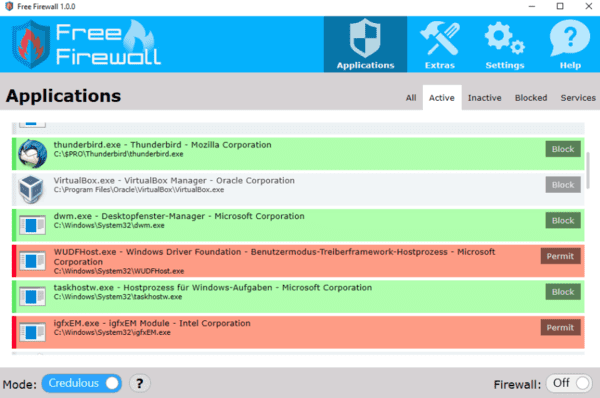 Evorim Free Firewall is one of the best free firewall for Windows.