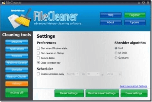 File Cleaner is one of the top best junk file cleaner software.