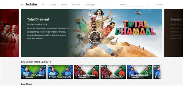 Hotstar is one of the best alternative sites similar to FilmLinks4U.