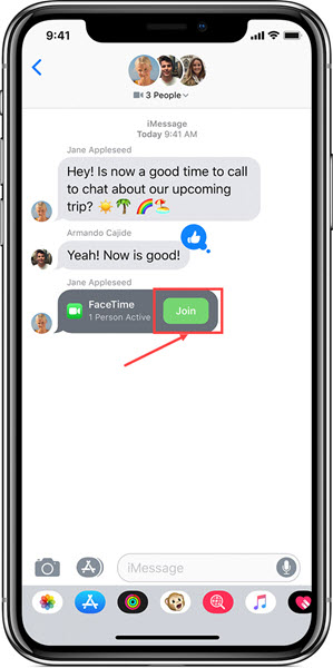 Join a Group FaceTime Video Call