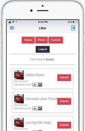 Using MyFBLiker to get Instant Likes on Facebook.
