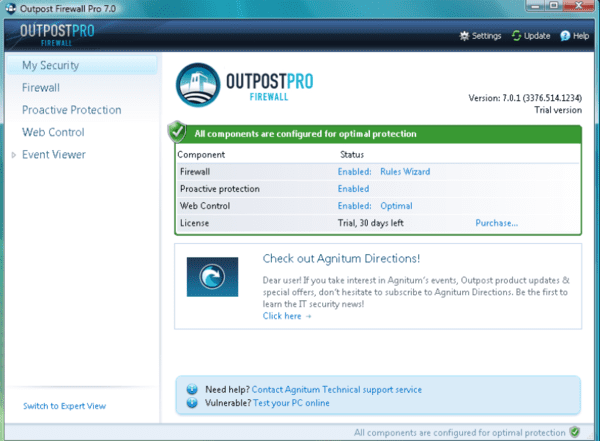 Outpost Firewall Pro is one of the best free firewall for Windows.