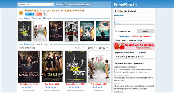 PrimeWire is one of the best free online movie streaming sites.