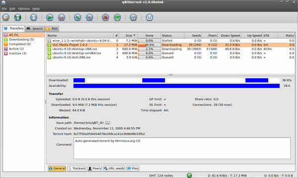 Using qBitTorrent to download torrents files.