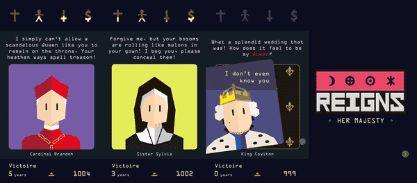 Reigns: Her Majesty is one of the best free offline Android games.