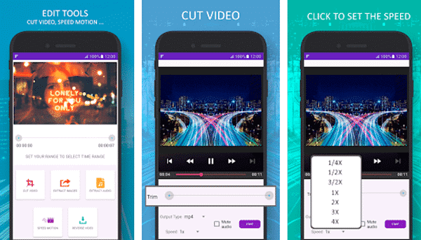 Slow Motion Video Maker With Music is one of the top slow motion video and camera Apps for Android.