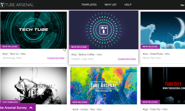 Tube Arsenal - Free Online Intro Maker
