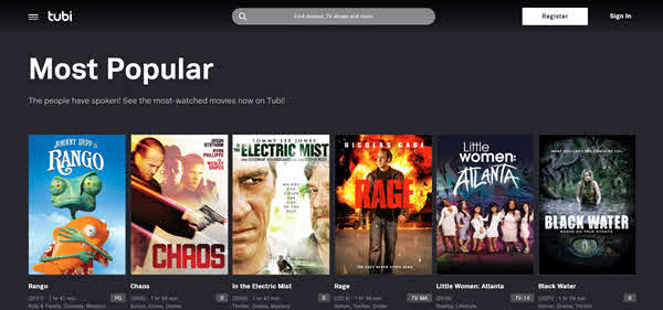 Tubi TV is one of the best free online movie streaming sites.