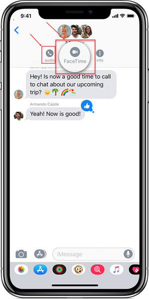 Use the Messages App to Make a FaceTime Call