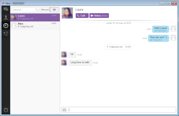 Viber is one of the top video call software for Windows PC.