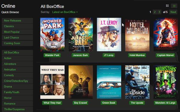 BoxOffice is the complete package with all the features of an online movie streaming website.