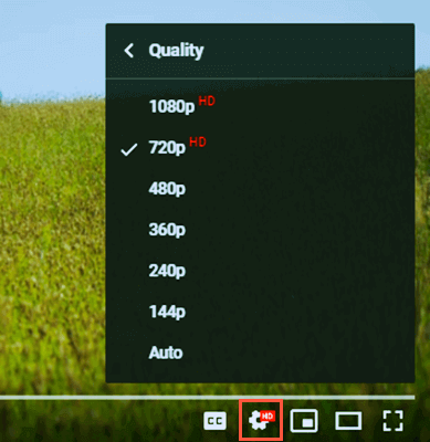 Change the video resolution while streaming