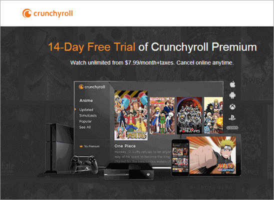 Crunchyroll is one of the best alternatives to 9Anime for watching Anime Movies and TV Shows.