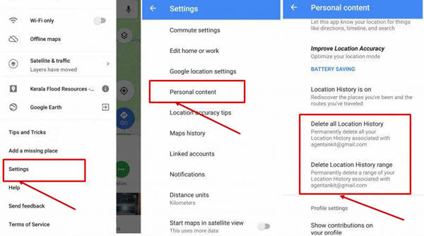 How to Delete Google Maps Location History