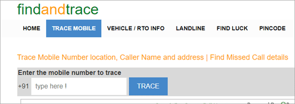 Using Find and Trace to trace phone numbers with name and address.