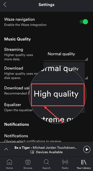 High-quality playback