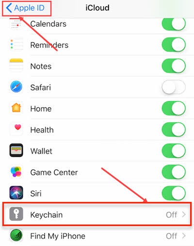 By turning off the iCloud Keychain