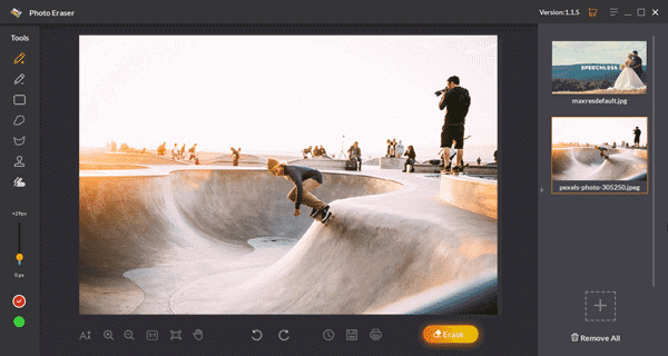 Jihosoft Photo Eraser is probably the most suitable option for PC users.