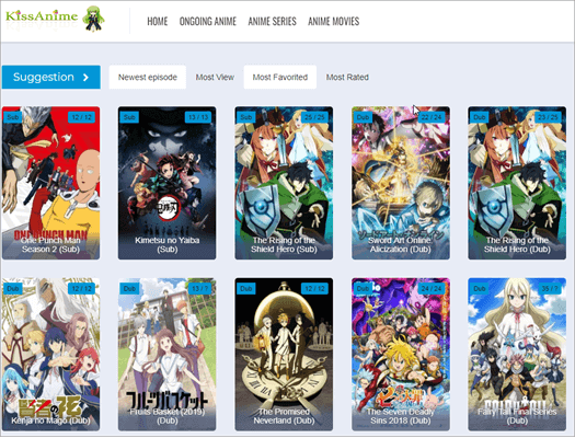 KissAnime is one of the best alternatives to 9Anime for watching Anime Movies and TV Shows.