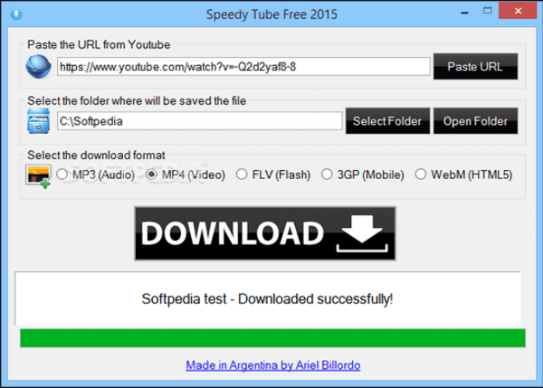 Speedy Tube is the only software who provides the option of selecting the location of downloaded videos manually.