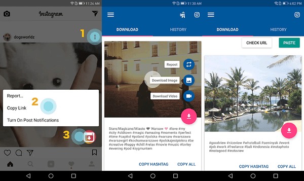 Using Video Downloader for Instagram (Android)