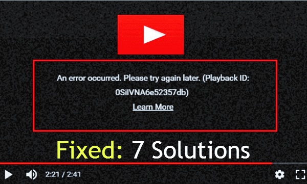 Fix YouTube Playback Errors