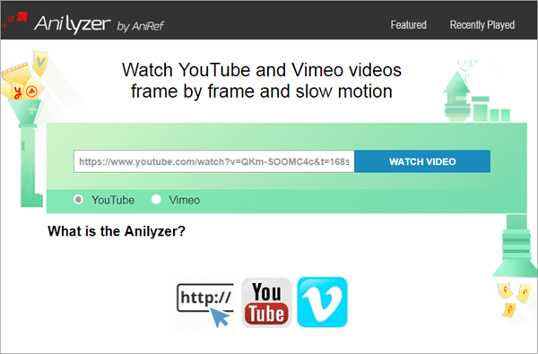 Anilyzer online video player