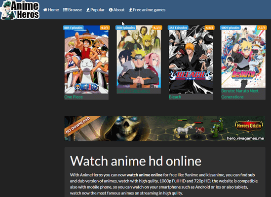 Imagine a website providing all the anime videos and movies for free with a hassle-free interface.