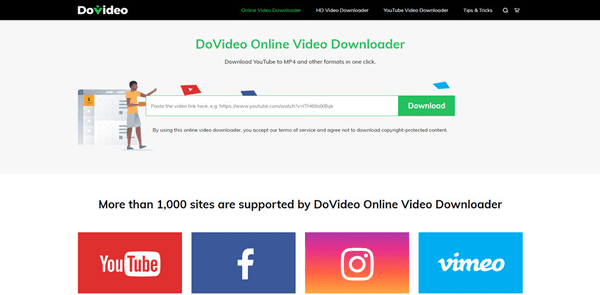 DoVideo Online Video Downloader is the top rates free online YouTube Ripper.