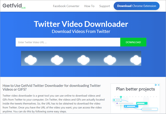 Getfvid is a very simple online video downloader.