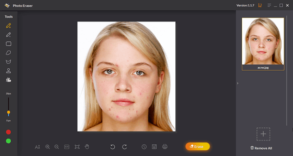 Jihosoft Photo Eraser is a blemish remover that you need.