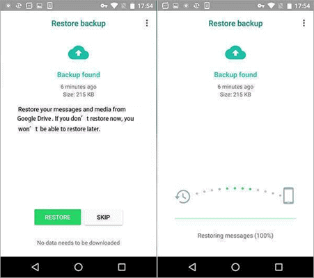 Restore WhatsApp Chat History on Android from Google Drive Backup