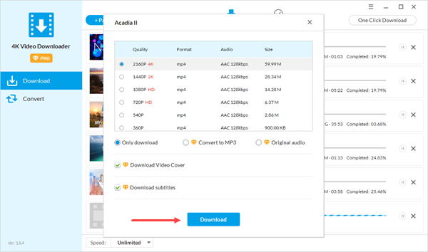 Using Jihosoft free video downloader to download videos from Vimeo.