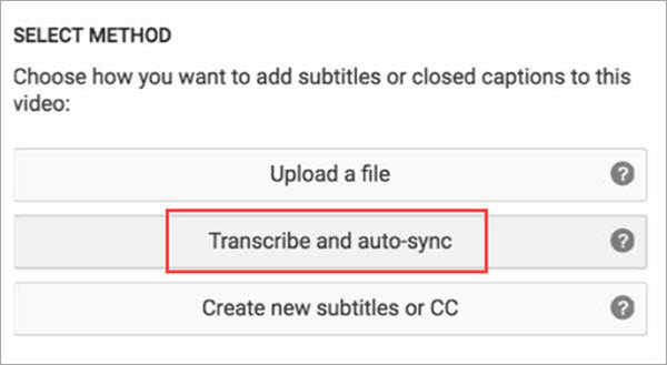 Use Transcribe and Auto-Sync Feature of YouTube