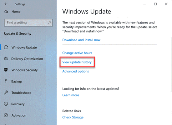 Uninstall Problematic Updates in Windows 10