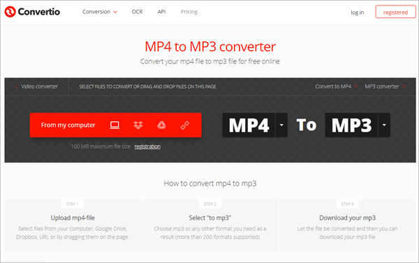 Convertio is another tool that can be considered the best MP4 to MP3 converter.