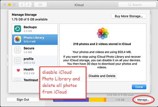 How to delete all photos from iCloud on Mac